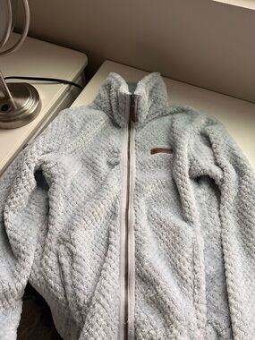 Columbia Light Blue Plush Sherpa Full-Zip Jacket
